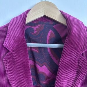 ETRO MILANO Corduroy Jacket - Plum / Purple / Fuschia